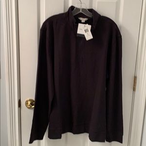 Men’s half zip knit pullover Size XL Black